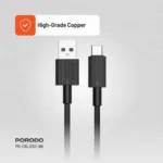 Porodo USB-A to Type-C Durable Charging Cable