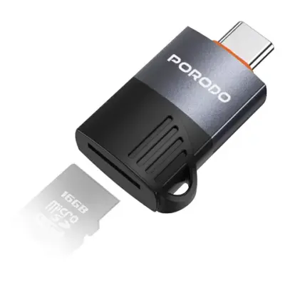 Porodo USB-C | OTG TF Card Reader