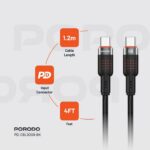 Porodo USB-C to USB-C Aluminum Braided Cable