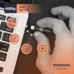 Porodo USB-C to USB-C Wristband Cable Magnetic Steel Clasp