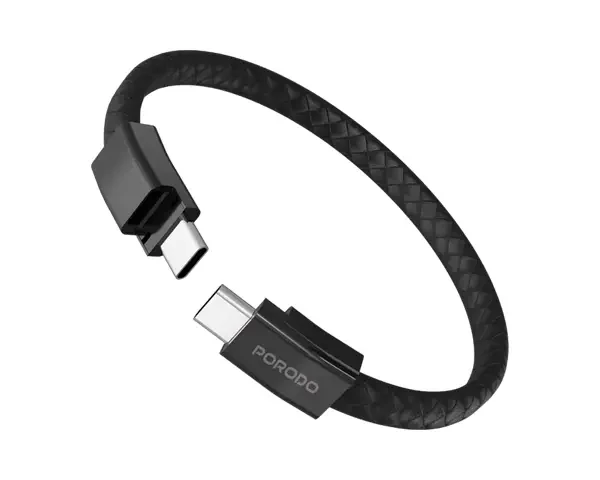 Porodo USB-C to USB-C Wristband Cable Magnetic Steel Clasp