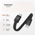 Porodo USB-C to USB-C Wristband Cable Magnetic Steel Clasp