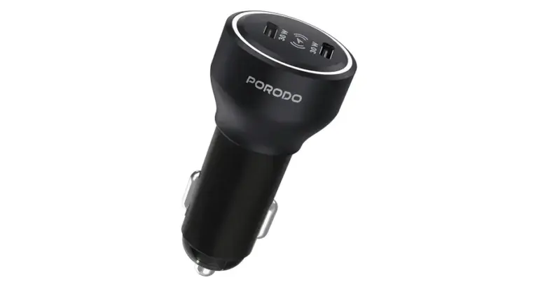 Porodo Velano Car Charger with Dual USB-C Ports