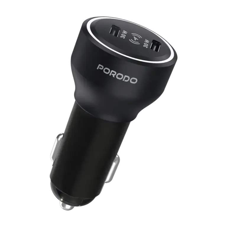 Porodo Velano Car Charger with Dual USB-C Ports