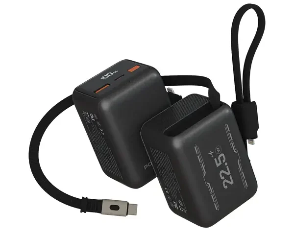Porodo Voltra 10000mAh Power Bank with Retractable Type-C Cable