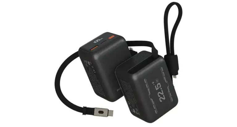 Porodo Voltra 10000mAh Power Bank with Retractable Type-C Cable
