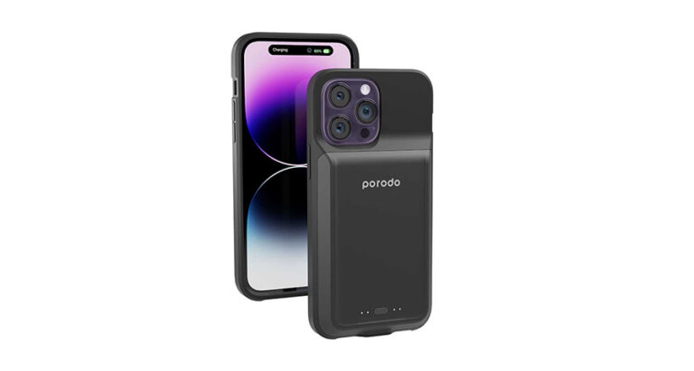 Porodo Wireless Charging Battery Case 5000mAh for iPhone 14 Pro