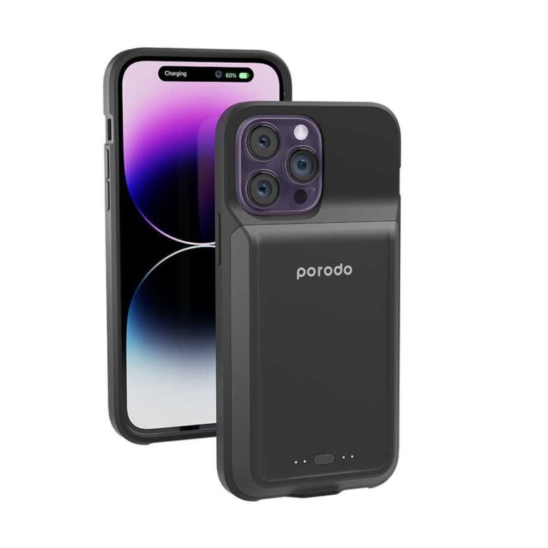 Porodo Wireless Charging Battery Case 5000mAh for iPhone 14 Pro Max