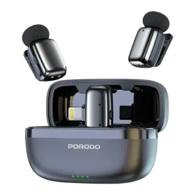 Porodo Wireless Lavalier Microphones Lightning