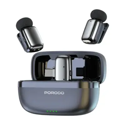 Porodo Wireless Lavalier Microphones Type-C