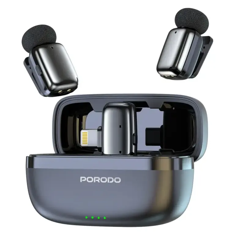 Porodo Wireless Lavalier Microphones Lightning