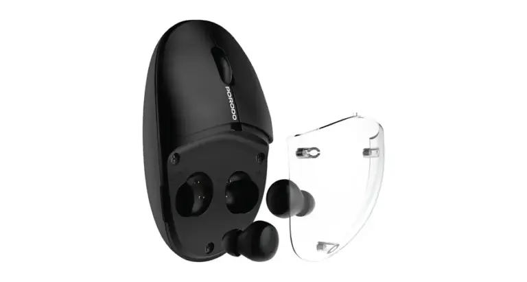 Porodo Wireless TWS Earbud & Mouse with Transparent Magnetic Cover