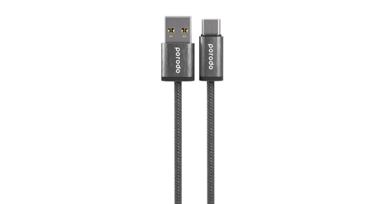 Porodo Woven 3A USB-A to Type-C Cable 1.2M