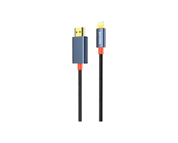 Porodo Woven Cable Lightning to HDMI