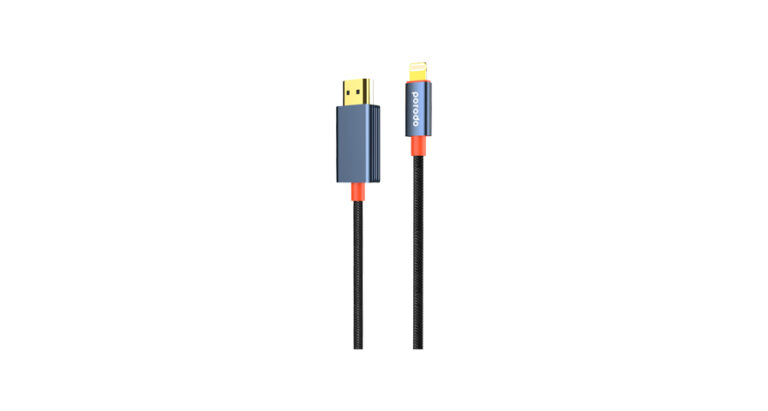 Porodo Woven Cable Lightning to HDMI