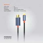 Porodo Woven Cable Lightning to HDMI