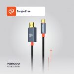 Porodo Woven Cable Type-C to HDMI