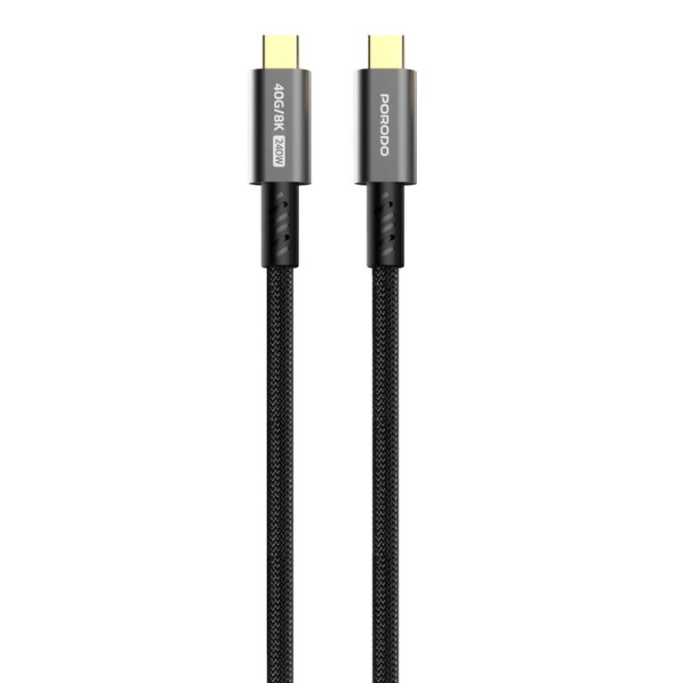 Porodo Woven TypeC-C Cable 240w 40gbps 8K 60hz