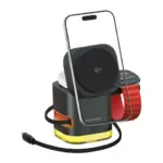 Porodo Xpert 5-In-1 Retractable Wireless Charger with LED Light