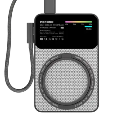 Porodo Yas 5000mAh Power Bank Magsafe Charging- Gray
