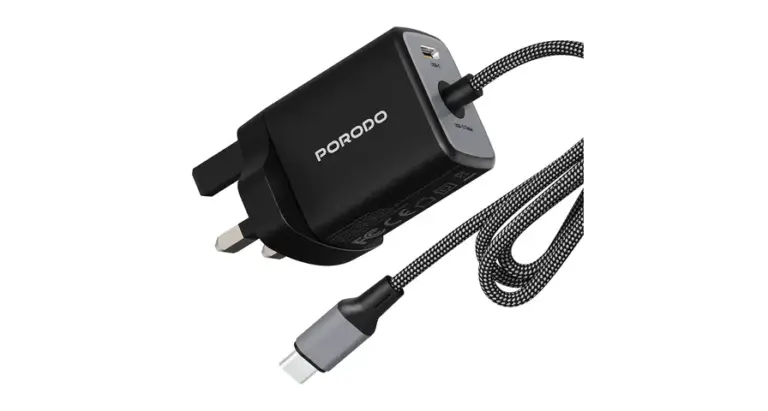 Porodo Zentrix 35W GaN Fast Charger with 1.5m Braided USB-C Cable