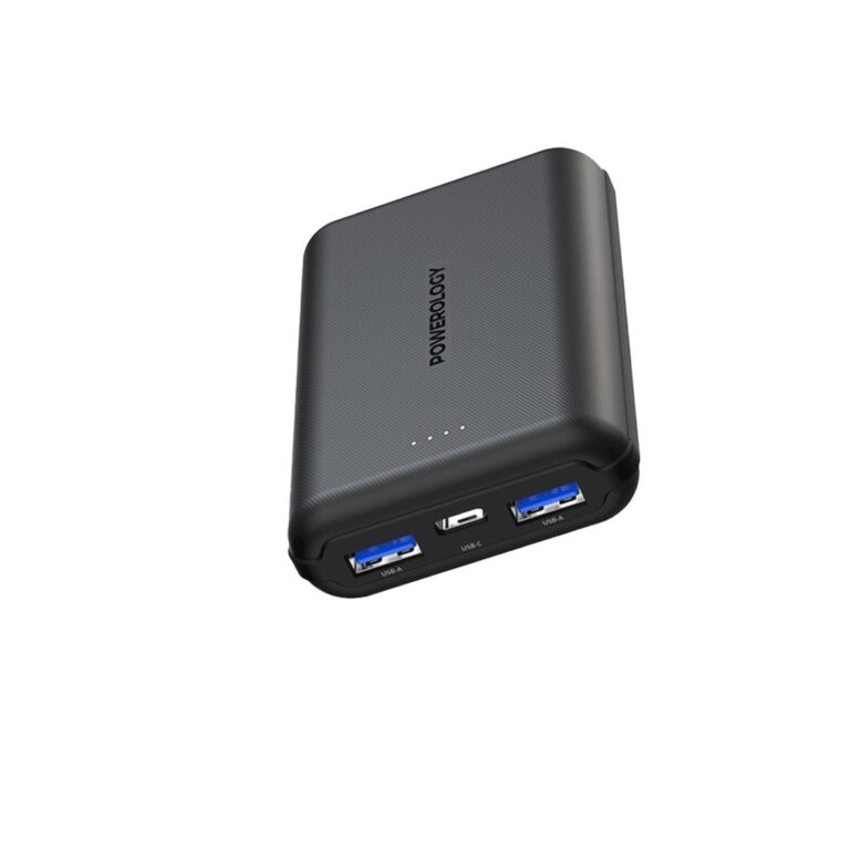Powerology 10000 mAh PD20w QC 18W 2*USB-A 1*USB-C Port Fast Charging Power Bank