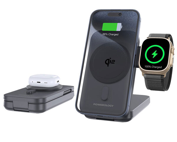 Powerology 10000mAh Qi2 - 15W iPh15 MagSafe Power Bank
