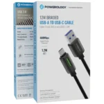 Powerology 12W Braided USB-A to USB-C Cable