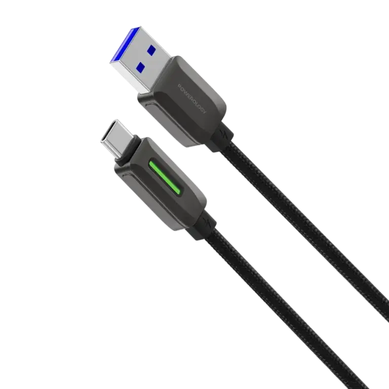 Powerology 12W Braided USB-A to USB-C Cable