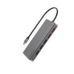 Powerology 12-In-1 HDMI & DisplayPort USB-C HUB Ethernet
