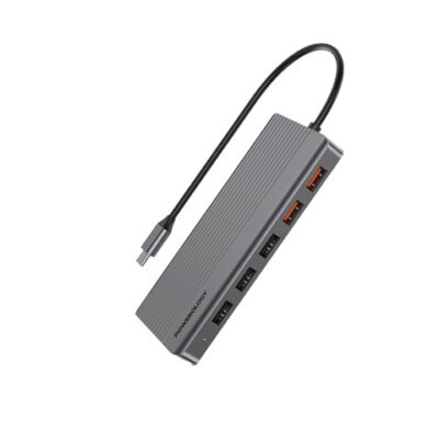 Powerology 12-In-1 HDMI & DisplayPort USB-C HUB Ethernet