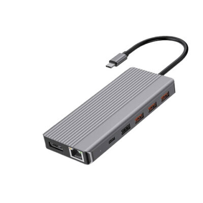 Powerology 13-in-1 Dual HDMI & DisplayPort USB-C HUB Ethernet
