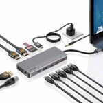 Powerology 13-in-1 Dual HDMI & DisplayPort USB-C HUB Ethernet