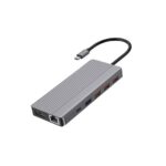 Powerology 13-in-1 Dual HDMI & DisplayPort USB-C HUB Ethernet