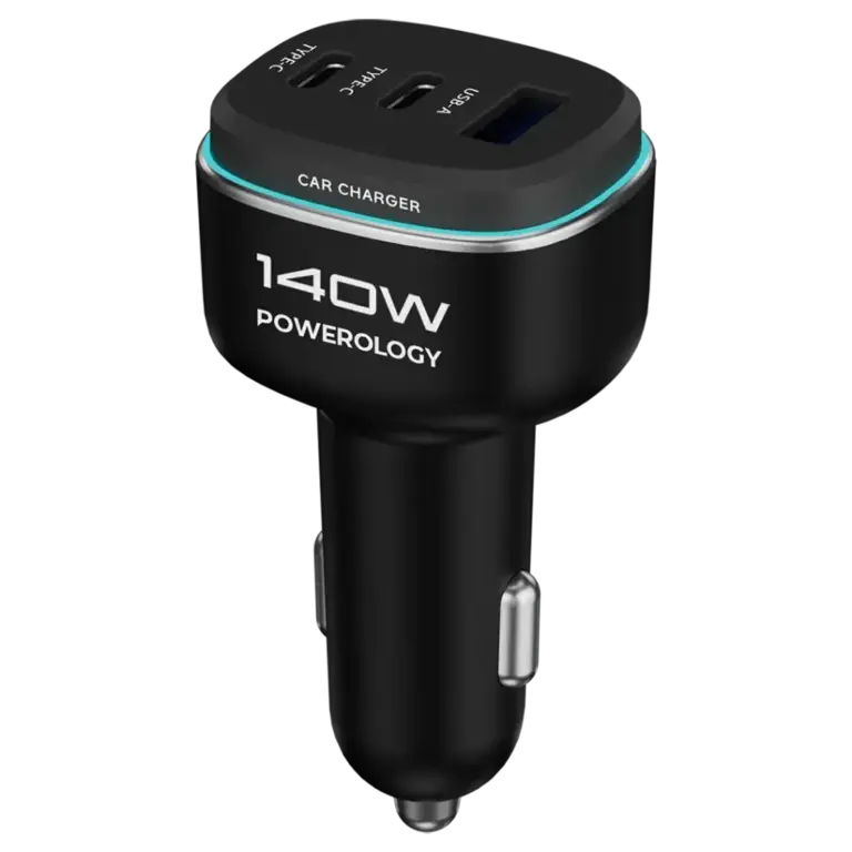 Powerology 140W Triple-Port High-Power Car Charger