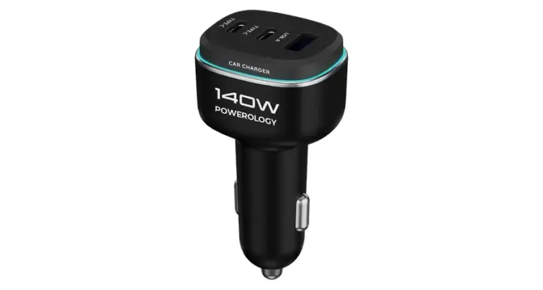 Powerology 140W Triple-Port High-Power Car Charger