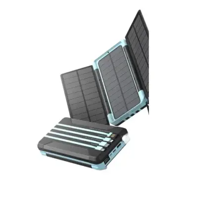 Powerology 16000mAh Solar Multi-Cable Power Bank