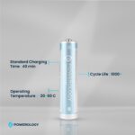 Powerology 1.5V Type-c Rechargeable Lithium-ion Battery AAA Battery 660mWh 4pcs per Pac