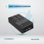 Powerology 2500w 4 AC Power Strip with Built-In Retractable Cables