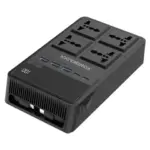 Powerology 2500w 4 AC Power Strip with Built-In Retractable Cables
