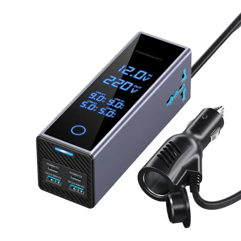 Powerology 2×AC Socket Car Power Inverter
