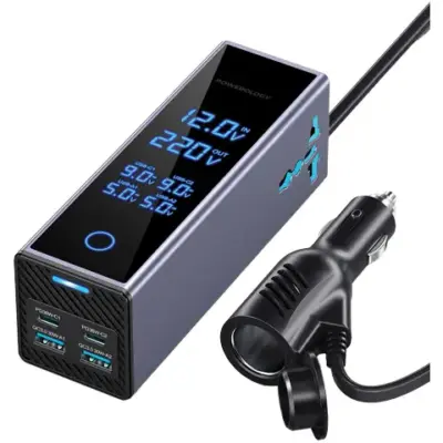 Powerology 2×AC Socket Car Power Inverter