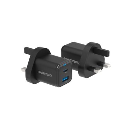 Powerology 35W PD QC 1xUSB-C 35W and 1xUSB-A 18W GaN Charger UK