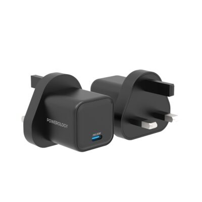 Powerology 35W Single Port Type-C GaN Charger with UK Plug