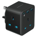 Powerology 3-Outlet Wall Socket with Fast Charging USB