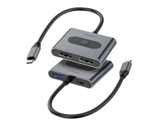 Powerology 4-In-1 USB-C Multi-Function Hub