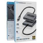 Powerology 4-In-1 USB-C Multi-Function Hub