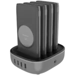 Powerology 4 in 1 Power Bank Station with Built-in Lightning And Type-C Cable