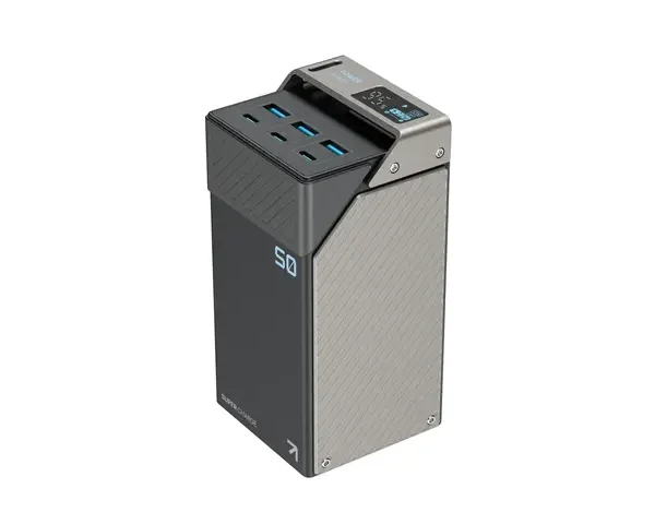 Powerology 50000mAh Power Bank 65W 3×PD Type-C and 3×USB-A