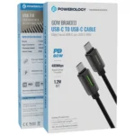 Powerology 60W Braided USB-C to USB-C Cable